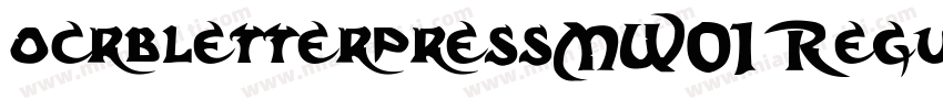 ocrbletterpressMW01 Regular字体字体转换